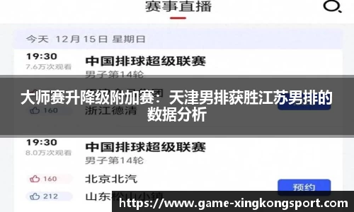 大师赛升降级附加赛：天津男排获胜江苏男排的数据分析